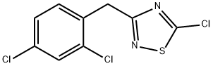 5-chloro-3-[(2,4-dichlorophenyl)methyl]-1,2,4-thiadiazole Struktur