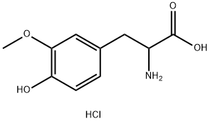 2-Amino-3-(4-hydroxy-3-methoxyphenyl)propanoic acid hydrochloride Struktur