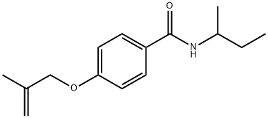 N-(sec-butyl)-4-[(2-methyl-2-propen-1-yl)oxy]benzamide Struktur