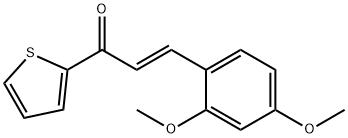 (2E)-3-(2,4-dimethoxyphenyl)-1-(thiophen-2-yl)prop-2-en-1-one Struktur