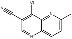 4-Chloro-6-methyl-[1,5]naphthyridine-3-carbonitrile Struktur