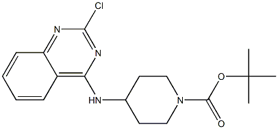 TERT-BUTYL 4-((2-CHLOROQUINAZOLIN-4-YL)AMINO)PIPERIDINE-1-CARBOXYLATE Struktur