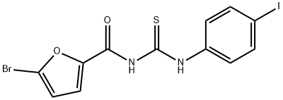 5-bromo-N-{[(4-iodophenyl)amino]carbonothioyl}-2-furamide Struktur