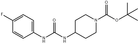 tert-Butyl 4-[3-(4-fluorophenyl)ureido]piperidine-1-carboxylate Struktur