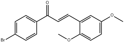 (2E)-1-(4-bromophenyl)-3-(2,5-dimethoxyphenyl)prop-2-en-1-one Struktur