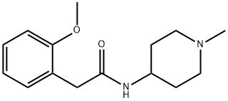 2-(2-methoxyphenyl)-N-(1-methylpiperidin-4-yl)acetamide Struktur