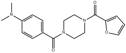 N-(4-{[4-(2-furoyl)-1-piperazinyl]carbonyl}phenyl)-N,N-dimethylamine Struktur