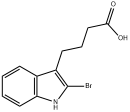 4-(2-bromo-1H-indol-3-yl)butanoic acid Struktur