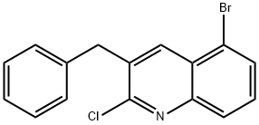 Quinoline, 5-bromo-2-chloro-3-(phenylmethyl)- Struktur