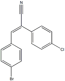 3-(4-Bromo-phenyl)-2-(4-chloro-phenyl)-acrylonitrile Struktur