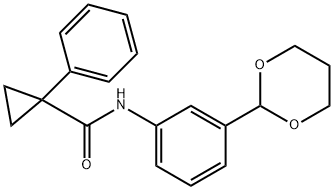 N-[3-(1,3-dioxan-2-yl)phenyl]-1-phenylcyclopropanecarboxamide Struktur