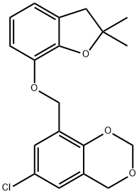 6-Chloro-8-(2,2-dimethyl-2,3-dihydro-benzofuran-7-yloxymethyl)-4H-benzo[1,3]dioxine Struktur