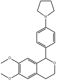 1-[4-(6,7-Dimethoxy-isochroman-1-yl)-phenyl]-pyrrolidine Struktur