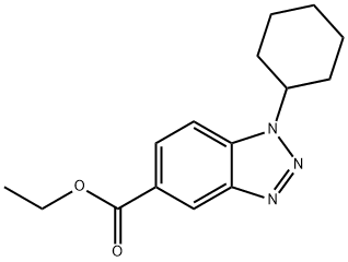 1-Cyclohexyl-1H-benzotriazole-5-carboxylic acid ethyl ester Struktur