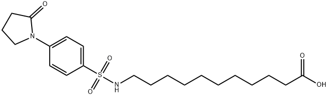 11-[4-(2-Oxo-pyrrolidin-1-yl)-benzenesulfonylamino]-undecanoic acid Struktur