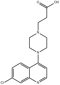 1-Piperazinepropanoicacid, 4-(7-chloro-4-quinolinyl)- Structure