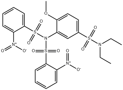 3-[bis[(2-nitrophenyl)sulfonyl]amino]-N,N-diethyl-4-methoxybenzenesulfonamide Struktur