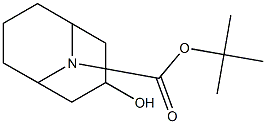 tert-butyl endo-3-hydroxy-9-azabicyclo[3.3.1]nonane-9-carboxylate Struktur