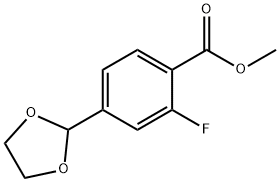 METHYL 4-(1,3-DIOXOLAN-2-YL)-2-FLUOROBENZOATE Struktur