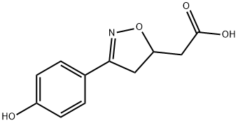 2-(3-(4-HYDROXYPHENYL)-4,5-DIHYDROISOXAZOL-5-YL)ACETIC ACID Struktur