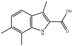 3,6,7-trimethyl-1H-indole-2-carboxylic acid Struktur