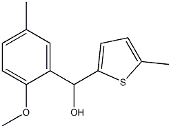 (2-METHOXY-5-METHYLPHENYL)(5-METHYLTHIOPHEN-2-YL)METHANOL Struktur