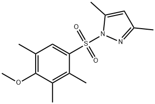 1-(4-methoxy-2,3,5-trimethylphenyl)sulfonyl-3,5-dimethylpyrazole Struktur