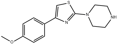 1-[4-(4-Methoxy-phenyl)-thiazol-2-yl]-piperazine Struktur