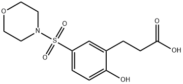 3-[2-Hydroxy-5-(morpholine-4-sulfonyl)-phenyl]-propionic acid Struktur