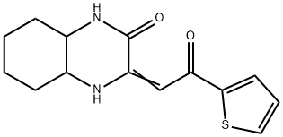 (3Z)-3-[2-oxo-2-(thiophen-2-yl)ethylidene]-decahydroquinoxalin-2-one Struktur