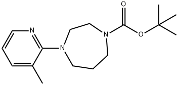 tert-butyl 4-(3-methylpyridin-2-yl)-1,4-diazepane-1-carboxylate Struktur