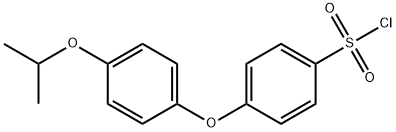 4-[4-(propan-2-yloxy)phenoxy]benzene-1-sulfonyl chloride Struktur