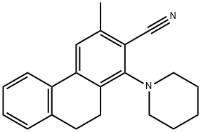 2-CYANO-3-METHYL-1-(1-PIPERIDINYL)-9,10-DIHYDROPHENANTHRENE Struktur