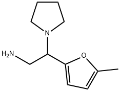 2-(5-methylfuran-2-yl)-2-(pyrrolidin-1-yl)ethan-1-amine Struktur