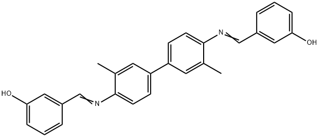 3,3'-[(3,3'-dimethyl-4,4'-biphenyldiyl)bis(nitrilomethylylidene)]diphenol Struktur