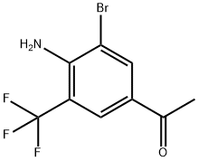 1-(4-Amino-3-bromo-5-trifluoromethyl-phenyl)-ethanone Struktur