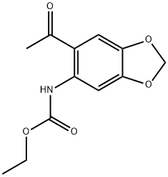 ethyl N-(6-acetyl-1,3-benzodioxol-5-yl)carbamate Struktur