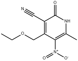 4-Ethoxymethyl-6-methyl-5-nitro-2-oxo-1,2-dihydro-pyridine-3-carbonitrile Struktur