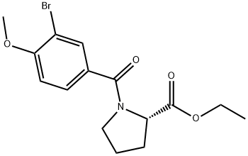 ethyl 1-(3-bromo-4-methoxybenzoyl)prolinate Struktur