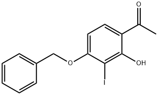 1-(4-(Benzyloxy)-2-hydroxy-3-iodophenyl)ethanone Struktur