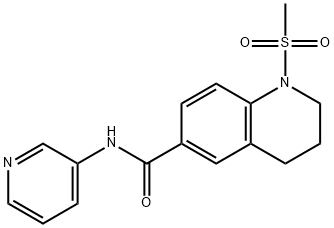 1-(methylsulfonyl)-N-(3-pyridinyl)-1,2,3,4-tetrahydro-6-quinolinecarboxamide Struktur