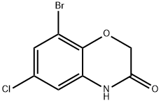 8-bromo-6-chloro-2H-benzob1,4oxazin-3(4H)-one Struktur