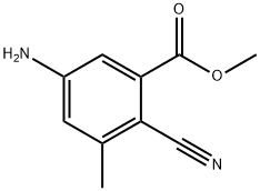 5-Amino-2-cyano-3-methyl-benzoic acid methyl ester Struktur