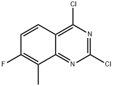 2,4-dichloro-7-fluoro-8-methylquinazoline Struktur