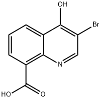 3-Bromo-4-hydroxy-quinoline-8-carboxylic acid Struktur