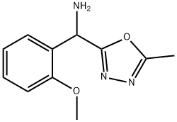 C-(2-Methoxy-phenyl)-C-(5-methyl-[1,3,4]oxadiazol-2-yl)-methylamine Struktur