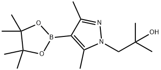 1-(3,5-Dimethyl-4-(4,4,5,5-tetramethyl-1,3,2-dioxaborolan-2-yl)-1H-pyrazol-1-yl)-2-methylpropan-2-ol Struktur