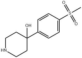 4-(4-Methanesulfonyl-phenyl)-piperidin-4-ol Struktur