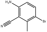 6-Amino-3-bromo-2-methyl-benzonitrile Struktur