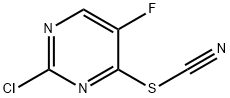 2-Chloro-5-fluoro-4-thiocyanopyrimidine Struktur